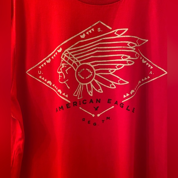 NWOT MEN’S RED SIZE XXL AMERICAN EAGLE SHORT SLEEVE T SHIRT - Picture 2 of 6